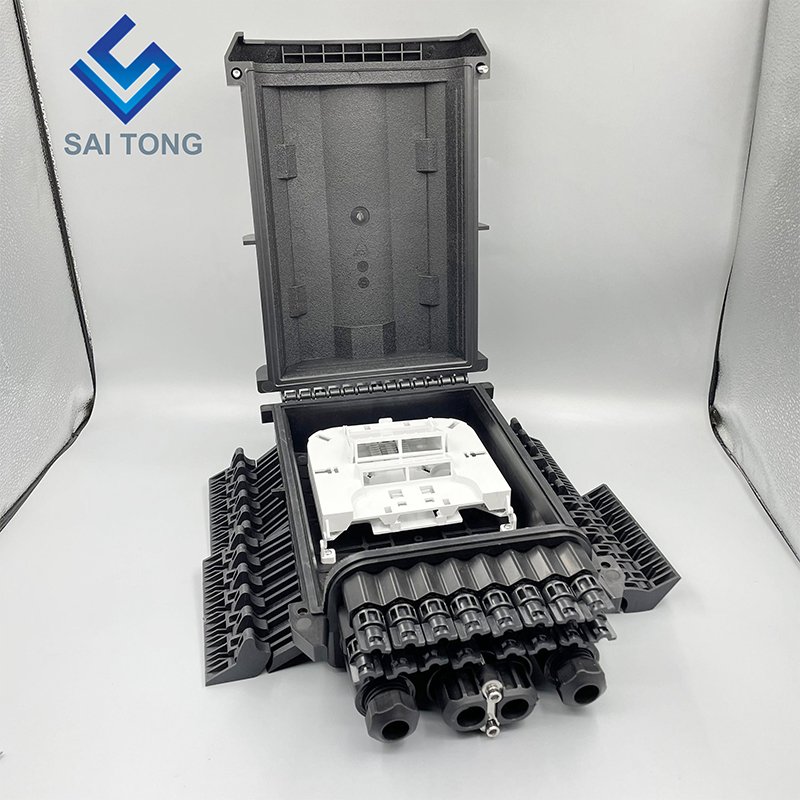 Saitong Fibra Ottica 16 Core Splice Enclosure Splitter Box Caja Nap Box PLC Splitter Fibra Ottica Scatola di Distribuzione