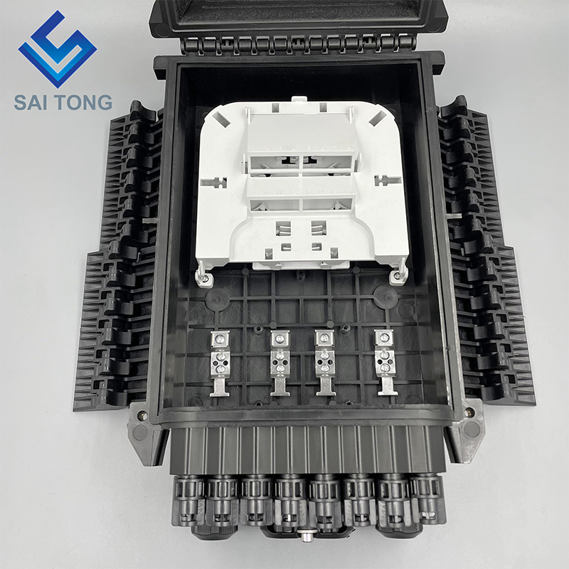 Saitong Fibra Ottica 16 Core Splice Enclosure Splitter Box Caja Nap Box PLC Splitter Fibra Ottica Scatola di Distribuzione