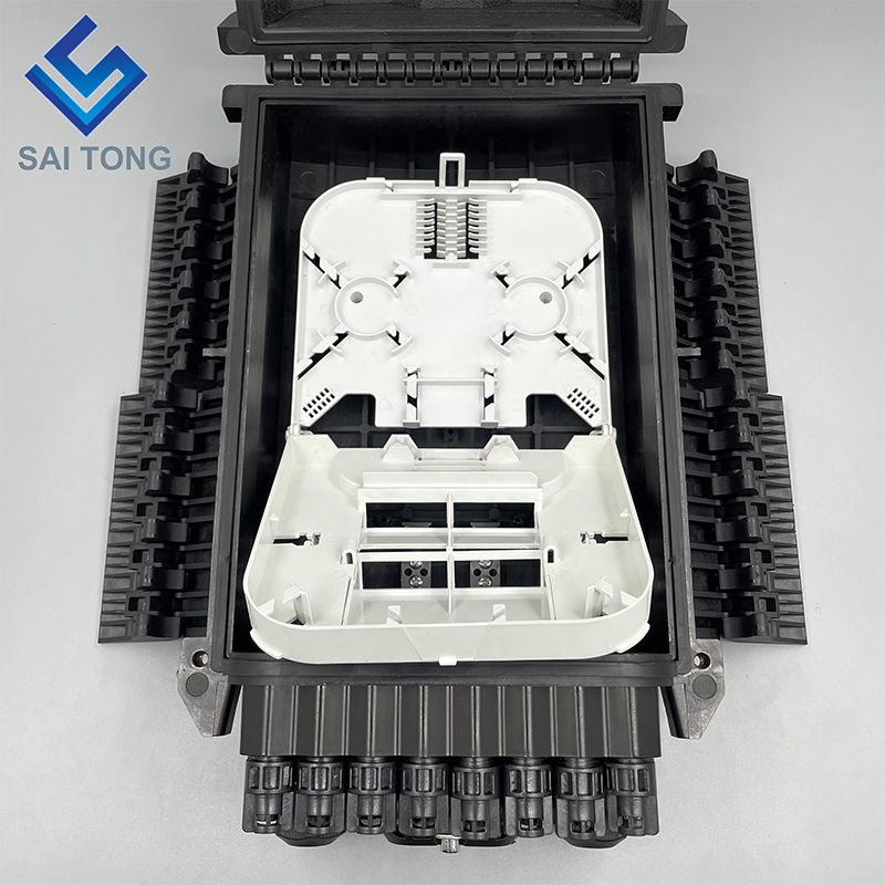 Saitong Fibra Ottica 16 Core Splice Enclosure Splitter Box Caja Nap Box PLC Splitter Fibra Ottica Scatola di Distribuzione