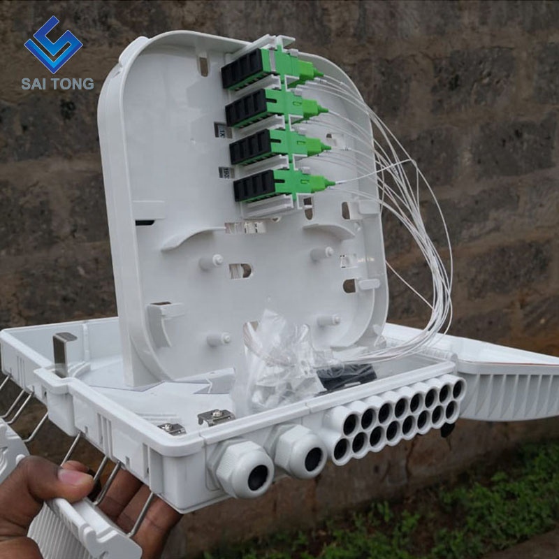 Cixi made16 core scatola di terminazione sc/upc scatola di distribuzione FTTH 16 core pressacavo in gomma impermeabile Gpon onu scatola di giunzione in fibra