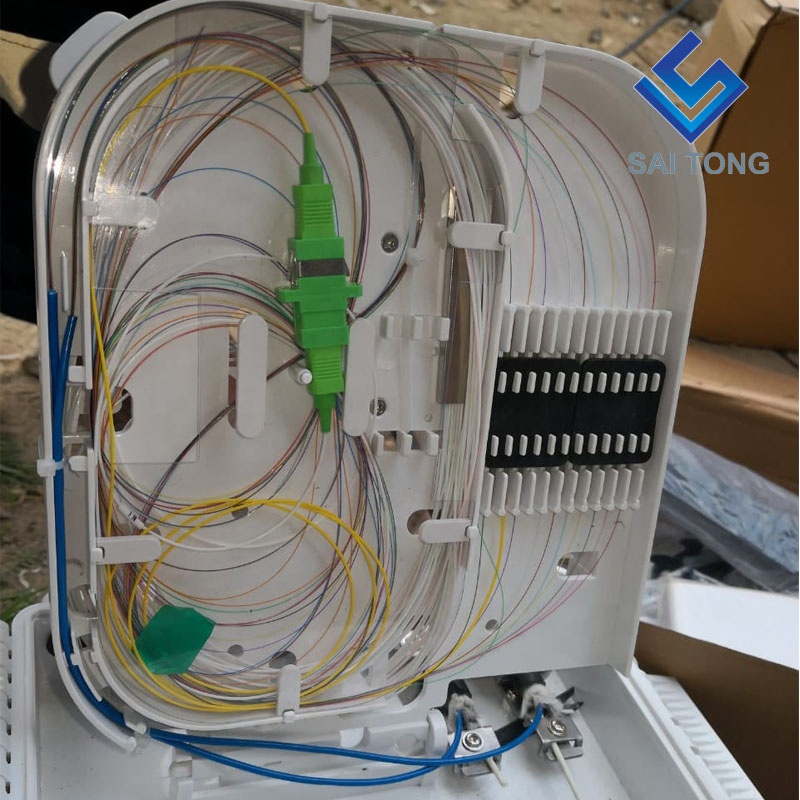 Cixi made16 core scatola di terminazione sc/upc scatola di distribuzione FTTH 16 core pressacavo in gomma impermeabile Gpon onu scatola di giunzione in fibra