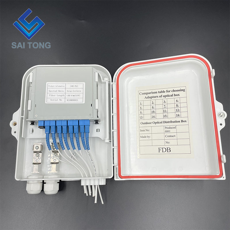 Scatola ftb di accesso al cavo in fibra ottica montata a parete per esterni FTTH /8 scatola terminale centrale/scatola di distribuzione in fibra