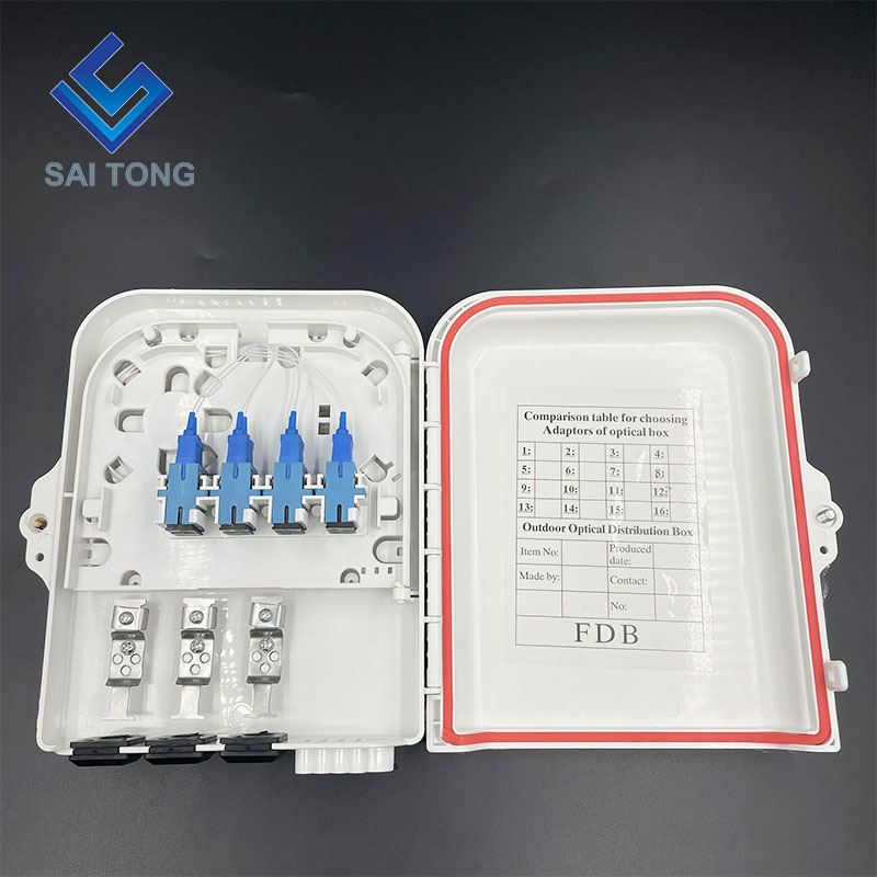 Rifornimento di fabbrica 8 core ftth box plc splitter 1 8 scatola di distribuzione ottica 8 porte NAP per apparecchiature in fibra ottica