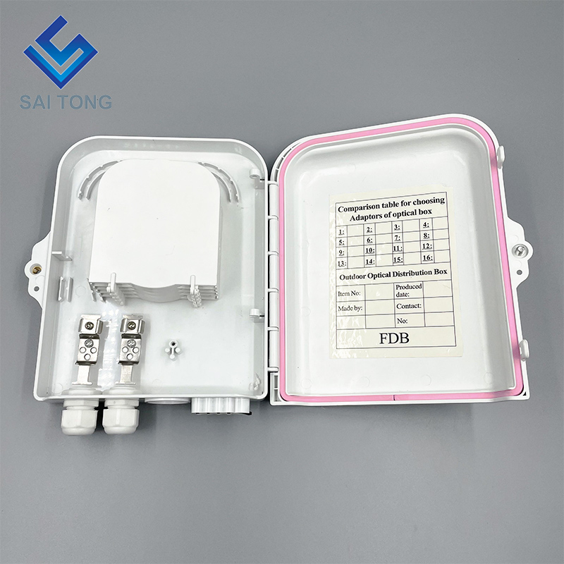 China Factory 48 core ftth box plc splitter 4 vassoio scatola di distribuzione ottica 2 in 8 porte NAP per apparecchiature in fibra ottica