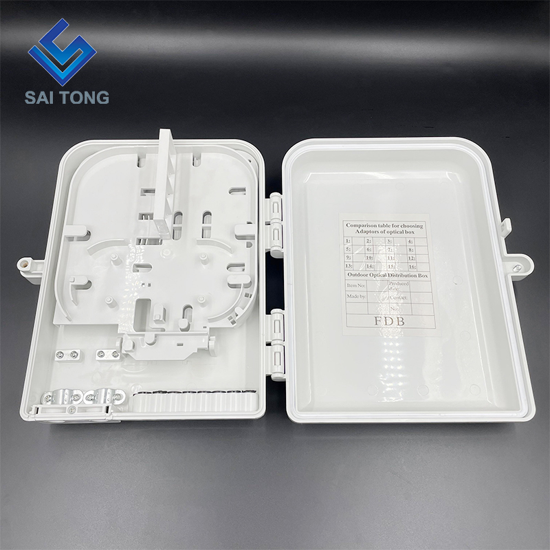 Scatola terminale per apparecchiature in fibra FDB Scatola di distribuzione in fibra ottica ftth per interni / esterni a 16 conduttori con adattatore SC da 16 pezzi made in china