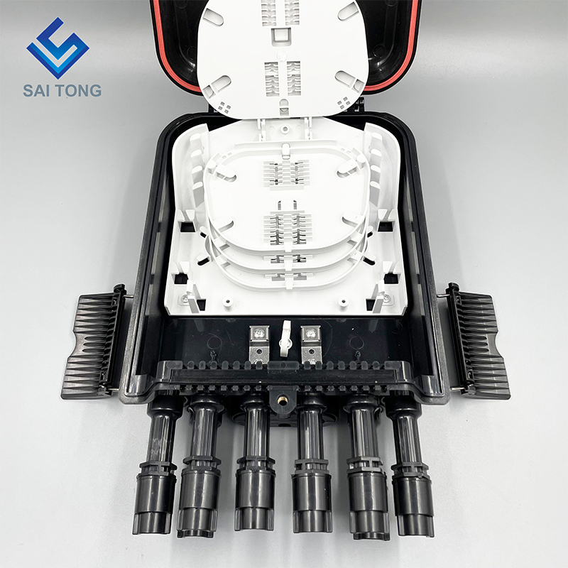 Sud America FTTH 2/8 Porta Fibra Optica Cajas Terminale Fibra Impermeabile IP68 Scatola di Distribuzione Nuovo giunto con flangia huawei