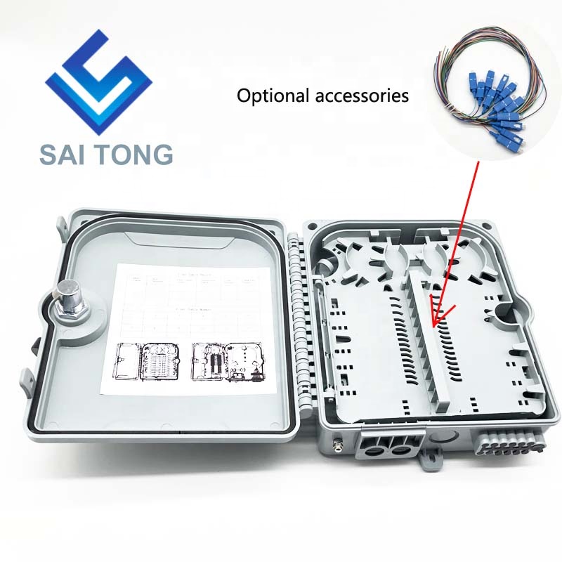 FTTH Outdoor 12 Core/porta IP65 Fibra ottica Scatola del Connettore Pressacavo Impermeabile Gpon Onu Scatola di Giunzione In Fibra Ottica SCATOLA di Plastica NAP