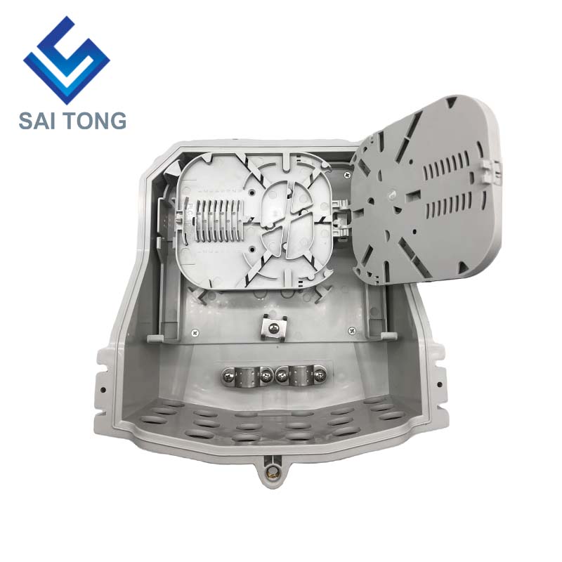 FTTH Saitong IP65 16 conduttori in fibra ottica Terminal Box PC + ABS Materiale Outdoor 16 Porte Scatole di distribuzione con 2 vassoi