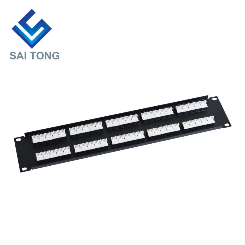 2U 19 '' 50 Porte RJ11 Krone Giacche, staffa in acciaio Cat3 Patch Panel Blank Unshielded utp Cat3 RJ11 Patch panel