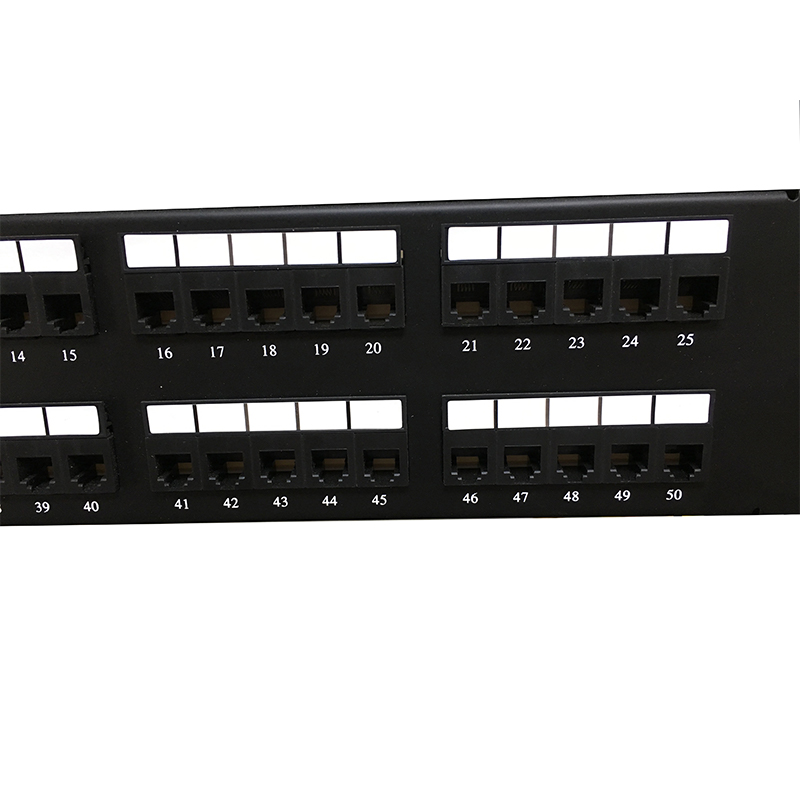 2U 19 '' 50 Porte RJ11 Krone Giacche, staffa in acciaio Cat3 Patch Panel Blank Unshielded utp Cat3 RJ11 Patch panel