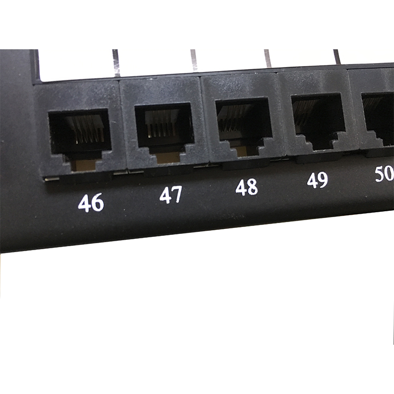 2U 19 '' 50 Porte RJ11 Krone Giacche, staffa in acciaio Cat3 Patch Panel Blank Unshielded utp Cat3 RJ11 Patch panel