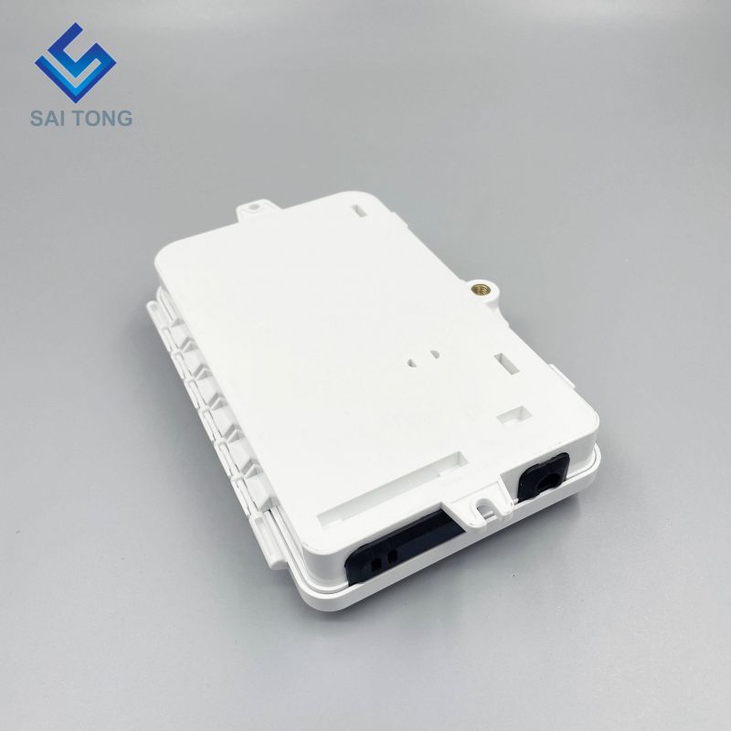 IP65 Fornitura 1/2 porta mini scatola in fibra ottica FTTH scatola morsettiera in fibra di plastica a 2 conduttori per esterni con adattatore SC LC