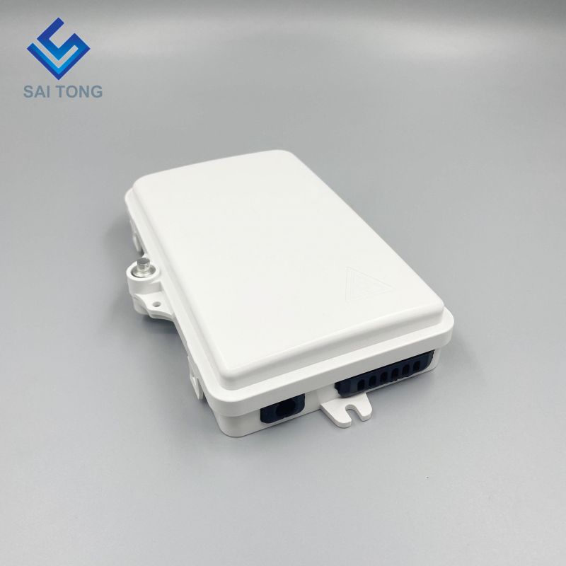 Saitong 1/6 Porte FTTH FTTX Scatola di distribuzione in fibra ottica a 6 core Scatola di supporto PLC Scatola ottica in ABS