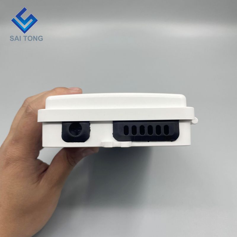 Saitong 1/6 Porte FTTH FTTX Scatola di distribuzione in fibra ottica a 6 core Scatola di supporto PLC Scatola ottica in ABS