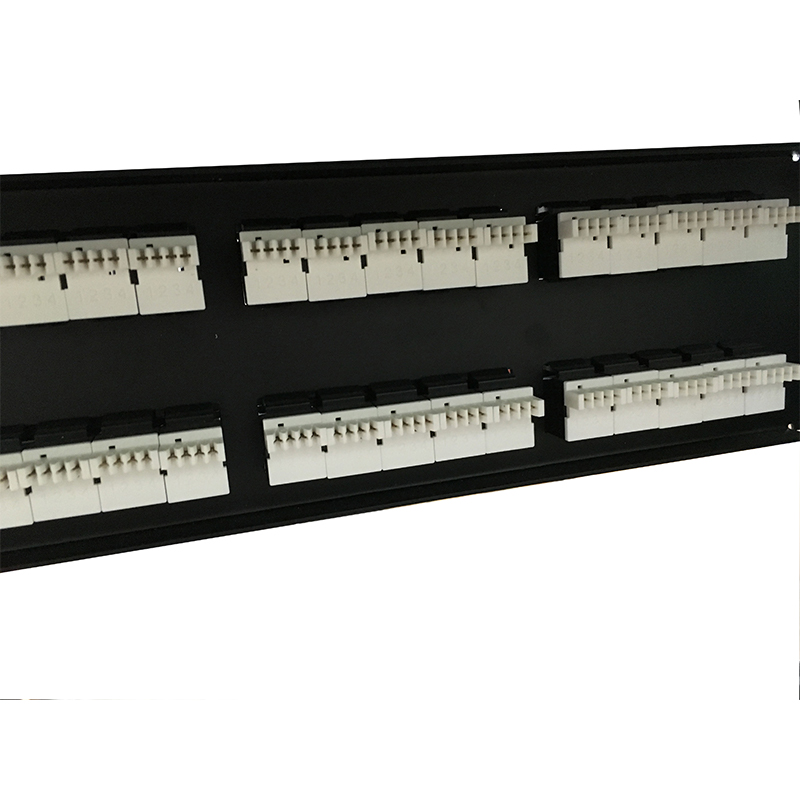 2U 19 '' 50 Porte RJ11 Krone Giacche, staffa in acciaio Cat3 Patch Panel Blank Unshielded utp Cat3 RJ11 Patch panel