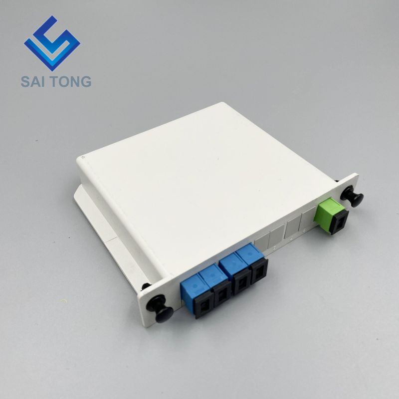 1:4 SC/UPC Rack Mount Plc Splitter ABS Box SC UPC Connettori tipo a cassetta 1X4 Splitter in fibra ottica