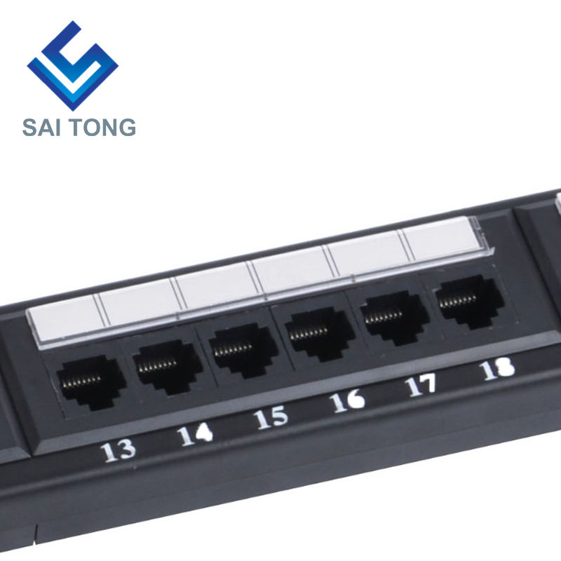 1U 19 '' 24 porte RJ45 Krone Giacche, staffa in acciaio Cat5e Patch Panel Blank non schermato utp Cat5e CAT5 CAT6 RJ45 Patch panel