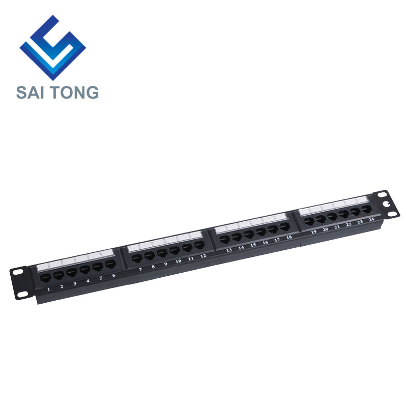 1U 19 '' 24 porte RJ45 Krone Giacche, staffa in acciaio Cat5e Patch Panel Blank non schermato utp Cat5e CAT5 CAT6 RJ45 Patch panel