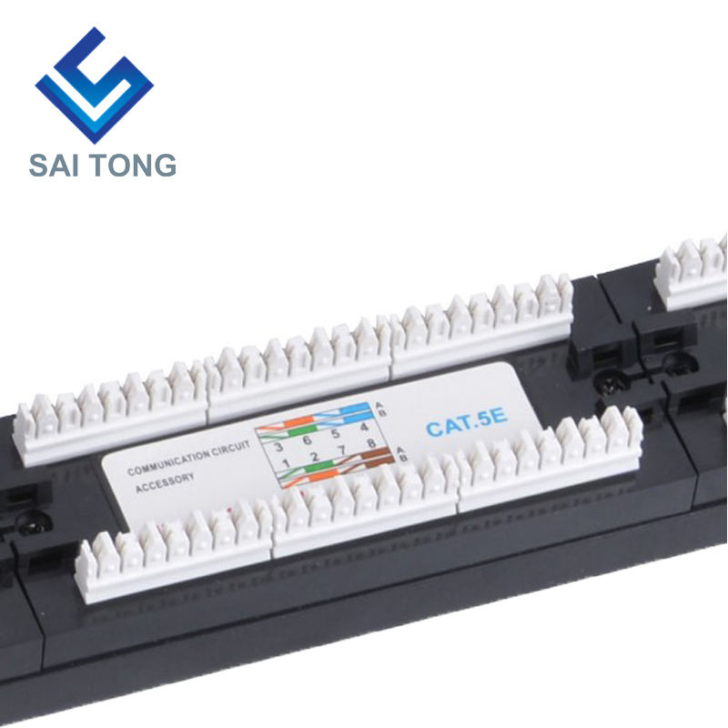 1U 19 '' 24 porte RJ45 Krone Giacche, staffa in acciaio Cat5e Patch Panel Blank non schermato utp Cat5e CAT5 CAT6 RJ45 Patch panel