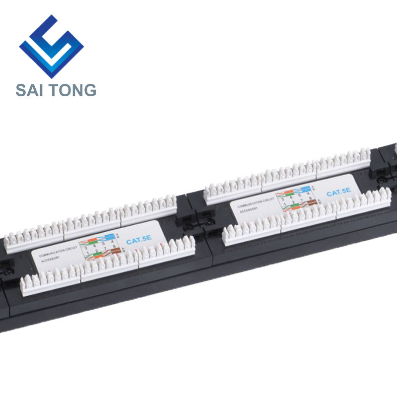 1U 19 '' 24 porte RJ45 Krone Giacche, staffa in acciaio Cat5e Patch Panel Blank non schermato utp Cat5e CAT5 CAT6 RJ45 Patch panel