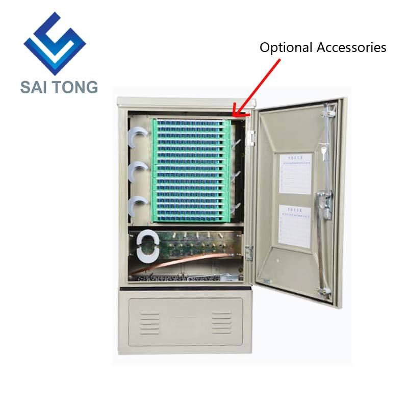 SaiTong FTTH 144 Core cross connect cabinet di apparecchiature di telecomunicazione SMC outdoor impermeabile IP55 144 core in fibra ottica armadi ODF