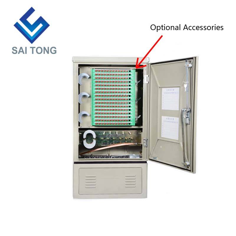 SaiTong FTTH 144 Core cross connect cabinet di apparecchiature di telecomunicazione SMC outdoor impermeabile IP55 144 core in fibra ottica armadi ODF