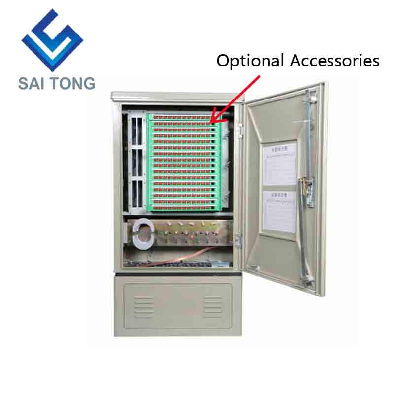 SaiTong FTTH 144 Armadio hub di distribuzione in fibra di base SMC Materiale impermeabile accesso esterno 144 armadio in fibra ottica