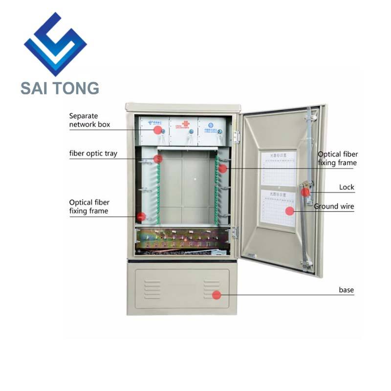 Armadio di distribuzione ottica SaiTong FTTH 144 con nucleo esterno impermeabile IP55 Armadio in fibra ottica con nucleo 144 ODF ODB