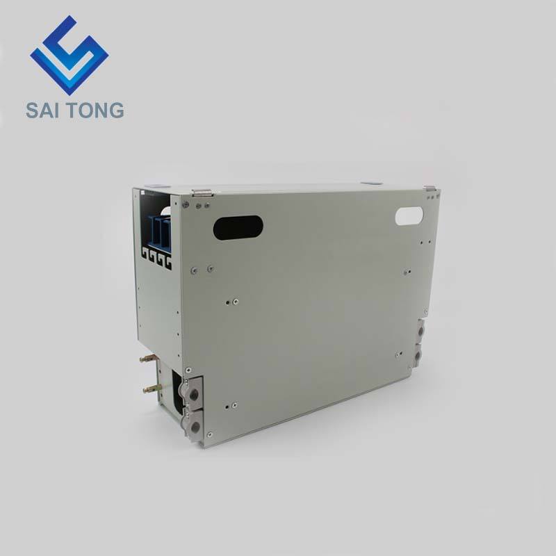 SaiTong FTTH Armadio a 48 porte per montaggio su rack da 19 pollici SC/FC ODF 4 U Telaio di distribuzione in fibra ottica a 48 core Carico completo opzionale