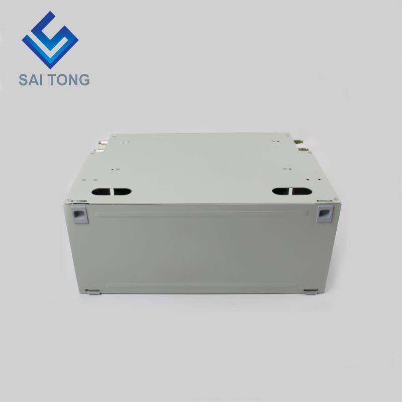 SaiTong FTTH 19 Inch Rack Mount 72 Port Cabinet SC/FC ODF 6 U 72 core Telaio di distribuzione in fibra ottica Carico completo opzionale